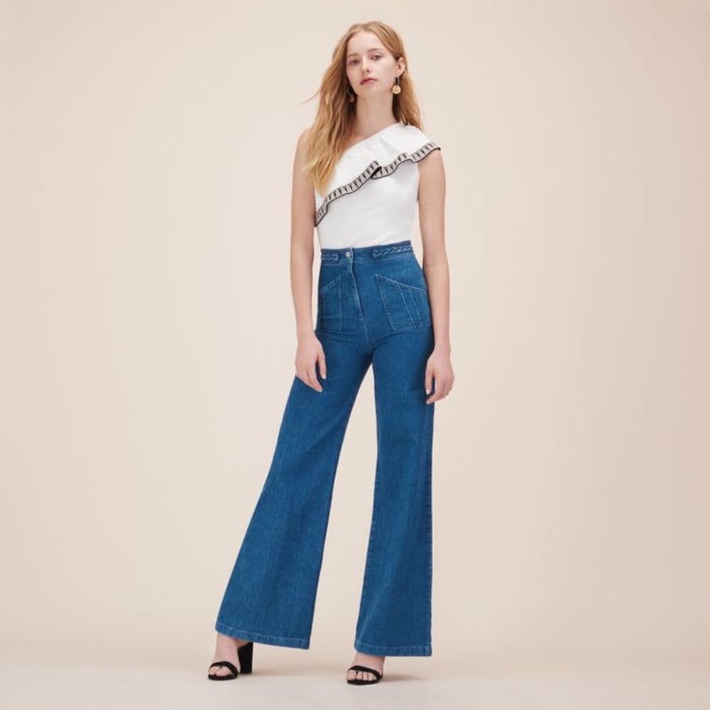 Maje Phil Wide Leg Jeans sizeM